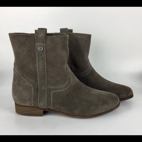 Frye & Co Grey Suede Leather Ankle Boots 7 M Gray - Picture 4 of 8